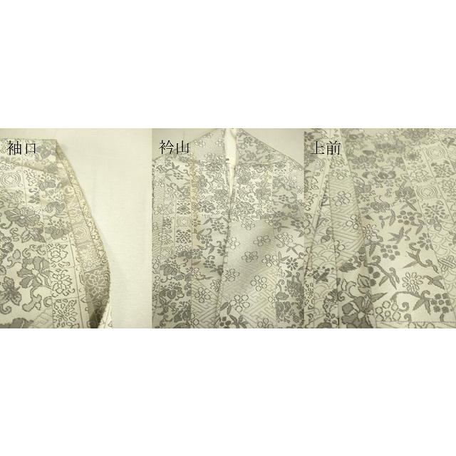 平和屋着物▽上質なお召　単衣　名物裂花文　やまと誂製　正絹　逸品　DAAT9207az 平和屋着物▽上質なお召 単衣 名物裂花文 やまと誂製 正絹 逸品