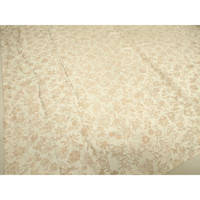 平和屋着物▽上質なお召 単衣 草花文 やまと誂製 正絹 逸品 DAAT9533az