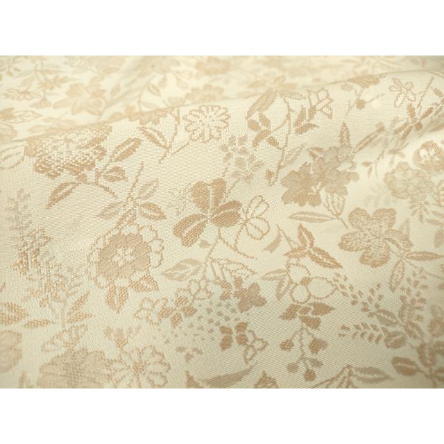 平和屋着物▽上質なお召 単衣 草花文 やまと誂製 正絹 逸品 DAAT9533az