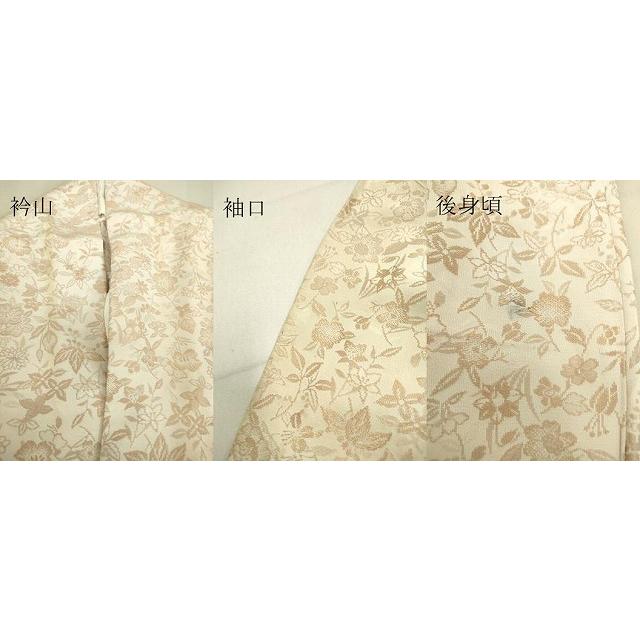 平和屋着物▽上質なお召 単衣 草花文 やまと誂製 正絹 逸品 DAAT9533az