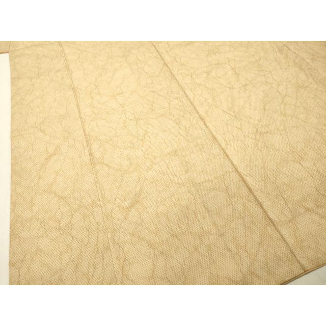 平和屋着物○白鷹お召 蚊絣 霞文 鬼しぼ縮緬 正絹 逸品 DAAU0690tw