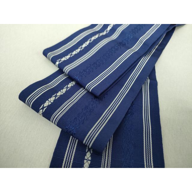 平和屋着物●男性　本場筑前博多織　両面　角帯　献上　証紙付き　正絹　逸品　DAAU5539ps 平和屋着物○男性 本場筑前博多織 両面 角帯 献上 証紙付き 正絹 逸品