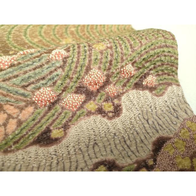 平和屋着物○極上 十日町 名門 滝泰謹製 中国三大刺繍 相良刺繍