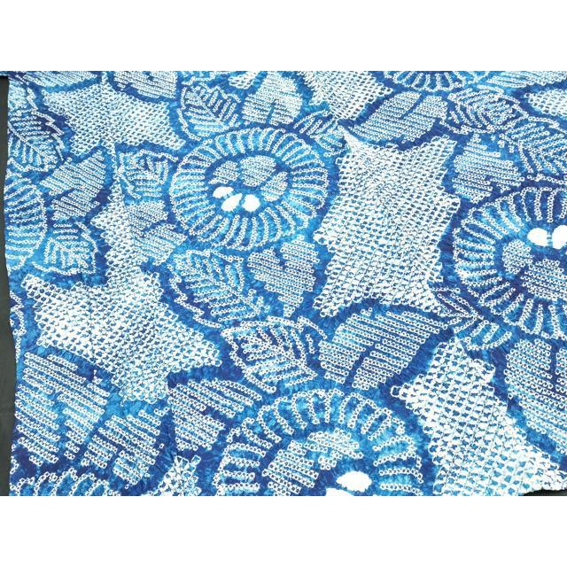 平和屋着物∴夏物 浴衣 有松鳴海絞り 草花文 綿 逸品 DAAV0374cd  