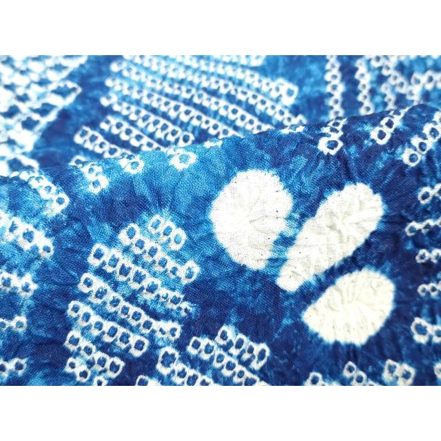 平和屋着物∴夏物 浴衣 有松鳴海絞り 草花文 綿 逸品 DAAV0374cd  