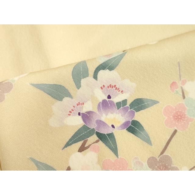 平和屋着物●本加賀友禅作家　岡本幸治　訪問着　草花文　暈し染め　正絹　逸品　未使用　DAAV1052tw 平和屋着物○本加賀友禅作家 岡本幸治 訪問着 草花文 暈し染め 正絹