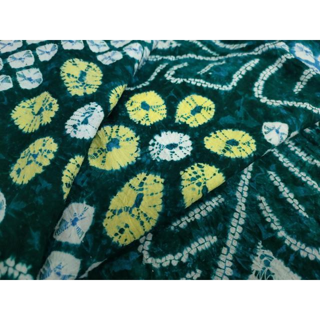 平和屋着物∴夏物 浴衣 有松鳴海絞り 草花文 綿 逸品 DAAV4117ud  