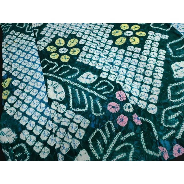 平和屋着物∴夏物 浴衣 有松鳴海絞り 草花文 綿 逸品 DAAV4117ud  