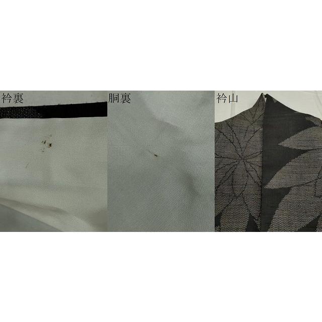 平和屋着物○上質な紬 花尽くし文 黒地 正絹 逸品 DAAV4854ud 着物