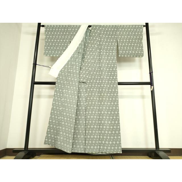 平和屋着物▽上質な小紋　単衣　燕絣　正絹　逸品　DAAV5315az 平和屋着物▽上質な小紋 単衣 燕絣 正絹 逸品 DAAV5315az