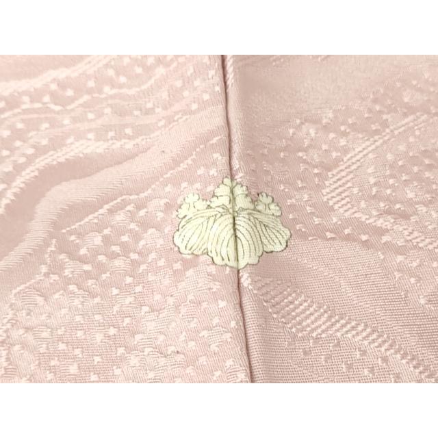 平和屋着物▽上質な色無地　単衣　流水地紋　淡紅藤色　正絹　逸品　DAAV5400az 平和屋着物▽上質な色無地 単衣 流水地紋 淡紅藤色 正絹 逸品