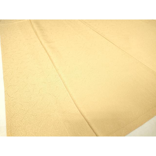 平和屋着物▽上質な色無地　単衣　作家物　平安優紀　霞地紋　香色　正絹　逸品　未使用　DAAV5537az 平和屋着物▽上質な色無地 単衣 作家物 平安優紀 霞地紋 香色 正絹