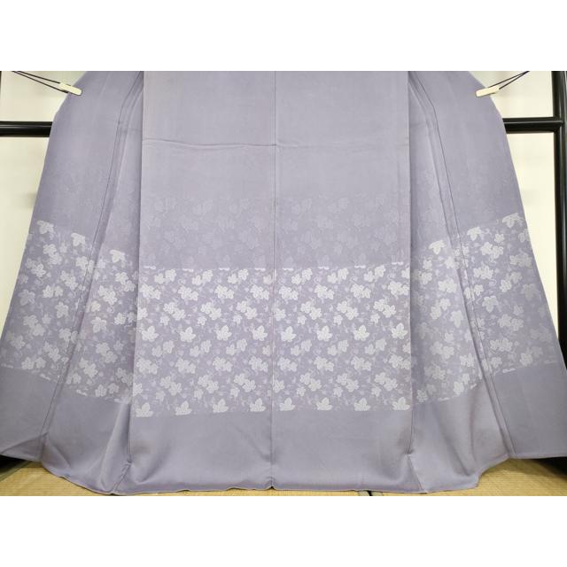 平和屋着物▽訪問着　単衣　お召地　葡萄蔦の葉文　正絹　逸品　DAAV5925az 平和屋着物▽訪問着 単衣 お召地 葡萄蔦の葉文 正絹 逸品 DAAV5925az
