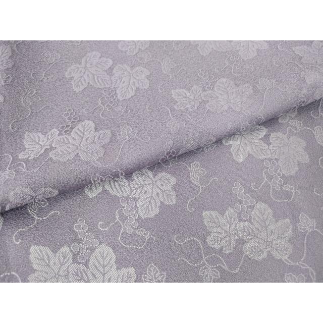 平和屋着物▽訪問着　単衣　お召地　葡萄蔦の葉文　正絹　逸品　DAAV5925az 平和屋着物▽訪問着 単衣 お召地 葡萄蔦の葉文 正絹 逸品 DAAV5925az