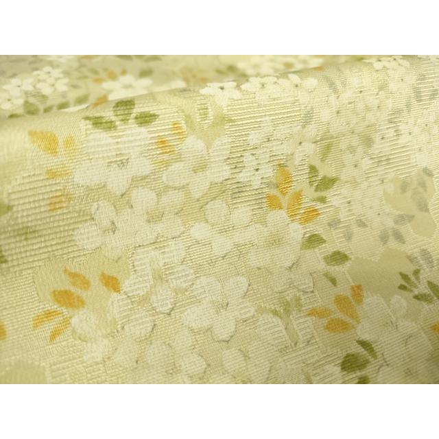 平和屋着物▽上質なお召　単衣　草花文　正絹　逸品　DAAV5974az 平和屋着物▽上質なお召 単衣 草花文 正絹 逸品 DAAV5974az : 平和屋