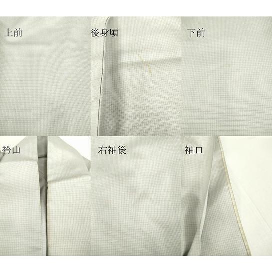 平和屋着物▽男性 紬 単衣 格子 正絹 逸品 DAAV5984az 平和屋着物○ 