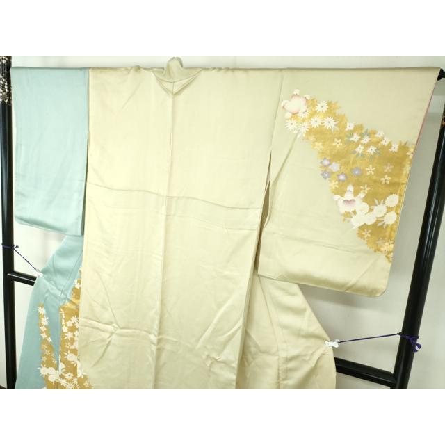 平和屋着物○訪問着 舞花文 シルエット 金彩 正絹 逸品 DAAV6659ps