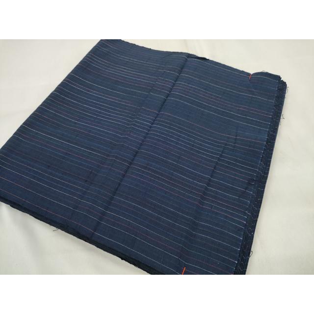 平和屋着物∴夏物 阿波しじら織 浴衣 反物 着尺 縞 箱付き 綿 逸品 未