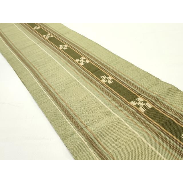 平和屋着物○沖縄県伝統工芸品 八重山ミンサー 手織り 八寸名古屋帯 間