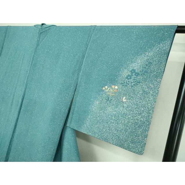 平和屋着物▽創業460年・千總 訪問着 単衣 駒刺繍 本