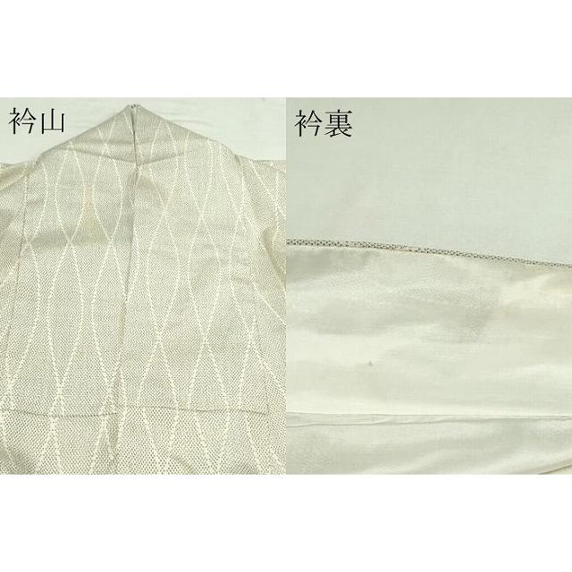 平和屋着物▽本塩沢　単衣　変わり間道　正絹　逸品　DAAV9935sf