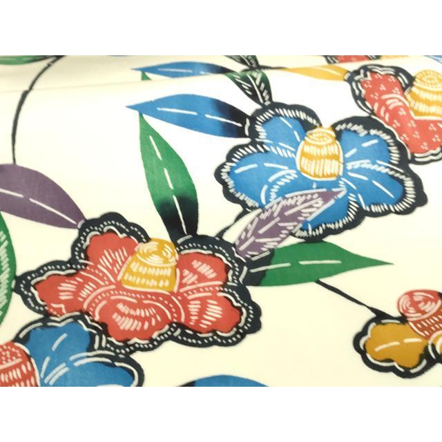 平和屋着物●九寸名古屋帯　枝花文　銀糸　正絹　逸品　DAAY8204cm 平和屋着物○九寸名古屋帯 枝花文 銀糸 正絹 逸品 DAAY8204cm 平和