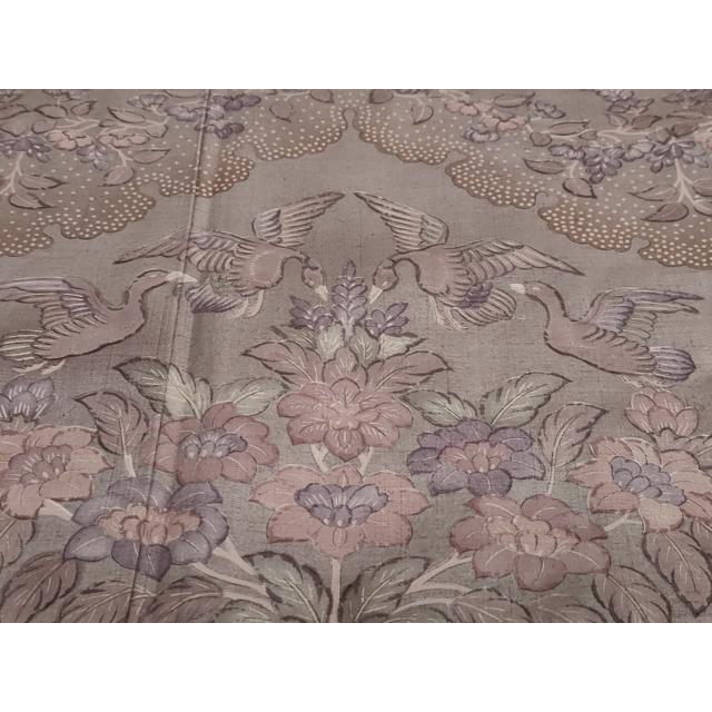 平和屋着物○訪問着 紬地 花鳥文 正絹 逸品 DAAW5855ud