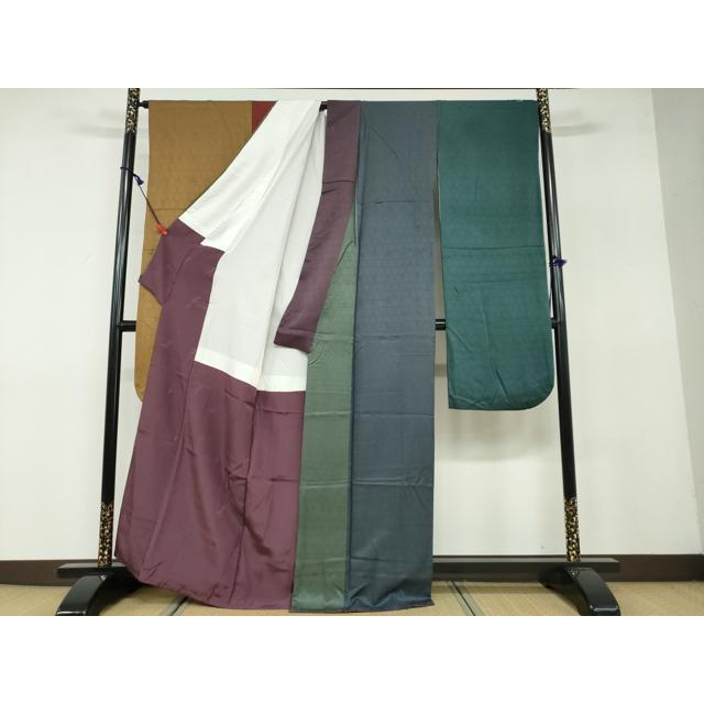 平和屋着物○友禅作家の巨匠 浅井青仁 振袖 鉄色 柳煤竹
