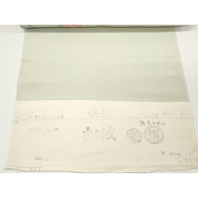 平和屋着物○十日町友禅作家 岡村蒼風 付下げ 反物 着尺 菊 萩 暈し