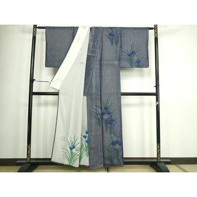 平和屋着物▽訪問着　無双　紗袷　紗×絽　草花文　正絹　逸品　DAAW9172sf