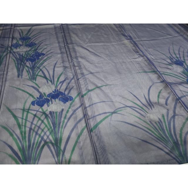 平和屋着物▽訪問着　無双　紗袷　紗×絽　草花文　正絹　逸品　DAAW9172sf