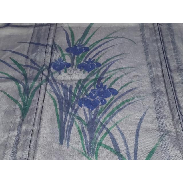 平和屋着物▽訪問着　無双　紗袷　紗×絽　草花文　正絹　逸品　DAAW9172sf
