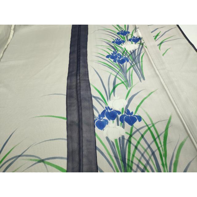平和屋着物▽訪問着　無双　紗袷　紗×絽　草花文　正絹　逸品　DAAW9172sf