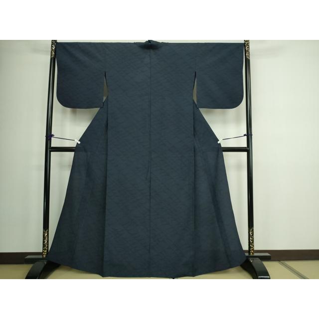 ぽ*ー様 G46⭐️正絹　本塩沢　お召　単衣　逸品　広襟 平和屋着物▽本塩沢 単衣 菱文 正絹 逸品 DAAW9268sf : 平和屋ヤフー