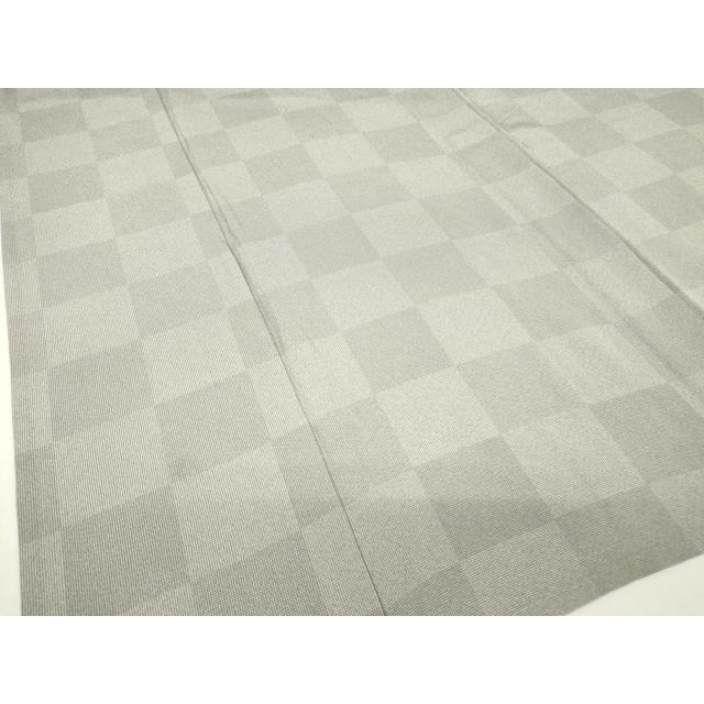 平和屋着物▽保科土山　江戸小紋　単衣　角通し　市松柄　正絹　逸品　DAAX3093az