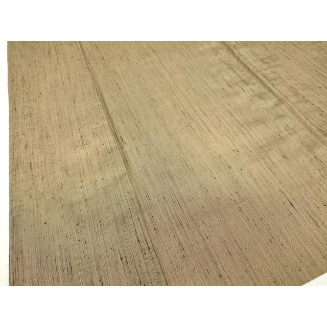 平和屋着物▽男性　紬　単衣　朽葉色　正絹　逸品　DAAX3099az_3