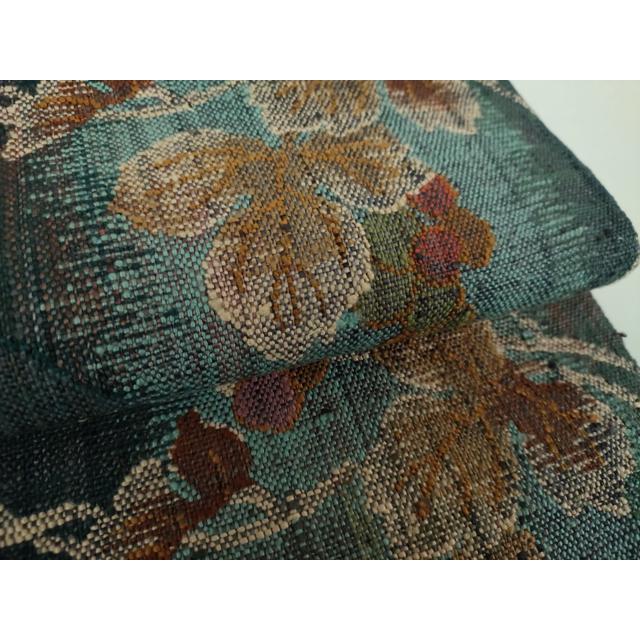 平和屋着物●八寸名古屋帯　紬地　葡萄蔦の葉文　正絹　逸品　未使用　DAAX4784ps 平和屋着物○八寸名古屋帯 紬地 葡萄蔦の葉文 正絹 逸品 未使用