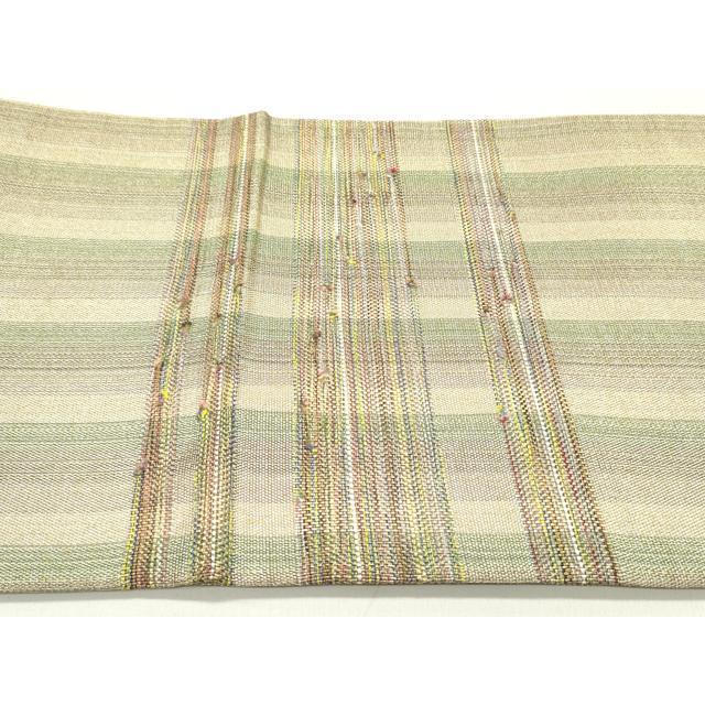 平和屋着物○太鼓柄袋帯 スリーシーズン 春夏秋 横段文 金糸