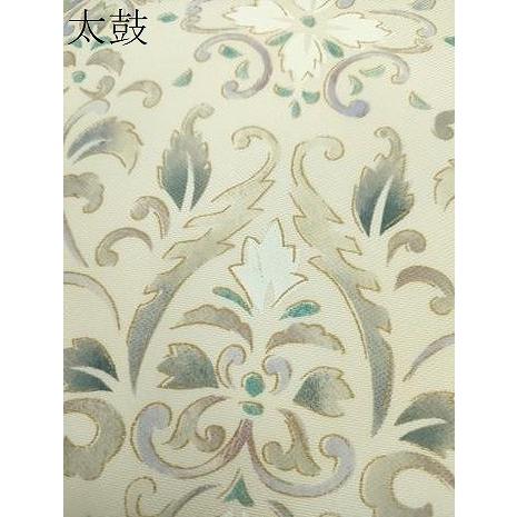 平和屋着物○ワンタッチつけ帯 洋花文 金彩 正絹 逸品 未使用