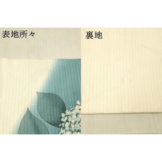 平和屋着物＊夏物　絽塩瀬　九寸名古屋帯　手描き　紫陽花　正絹　逸品　DAAY8024cm 平和屋着物＊夏物 絽塩瀬 九寸名古屋帯 手描き 紫陽花 正絹 逸品