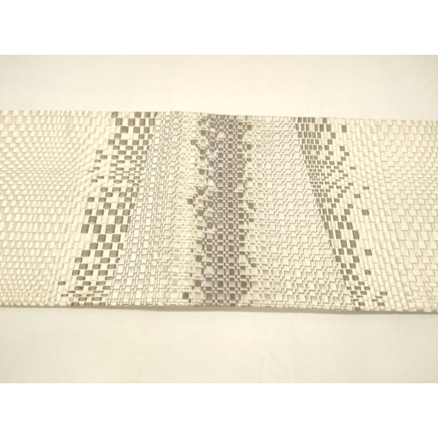 平和屋着物●本場筑前博多織　八寸名古屋帯　抽象文様　正絹　逸品　DAAY8105cm 平和屋着物○本場筑前博多織 八寸名古屋帯 抽象文様 正絹 逸品