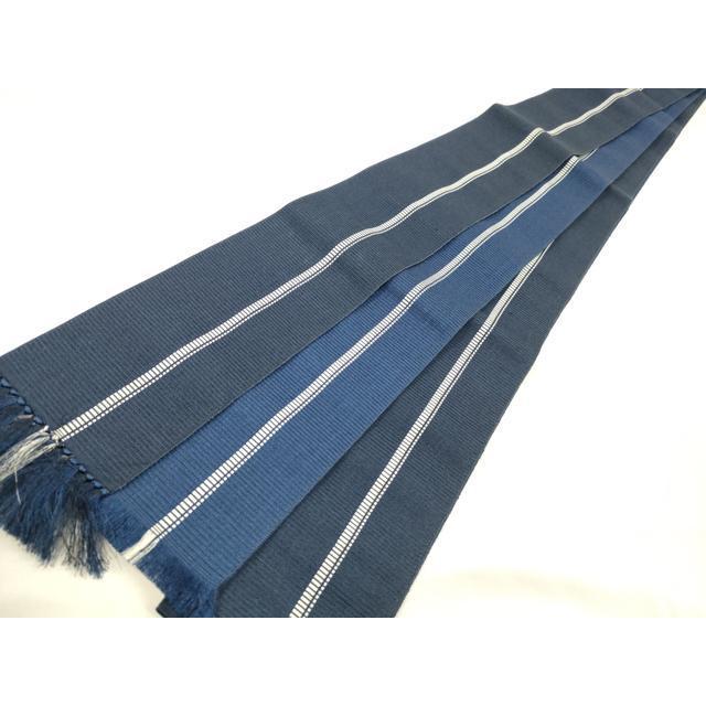 平和屋着物○男性 本場筑前博多織 角帯 間道 正絹 逸品 DAAZ4149cm