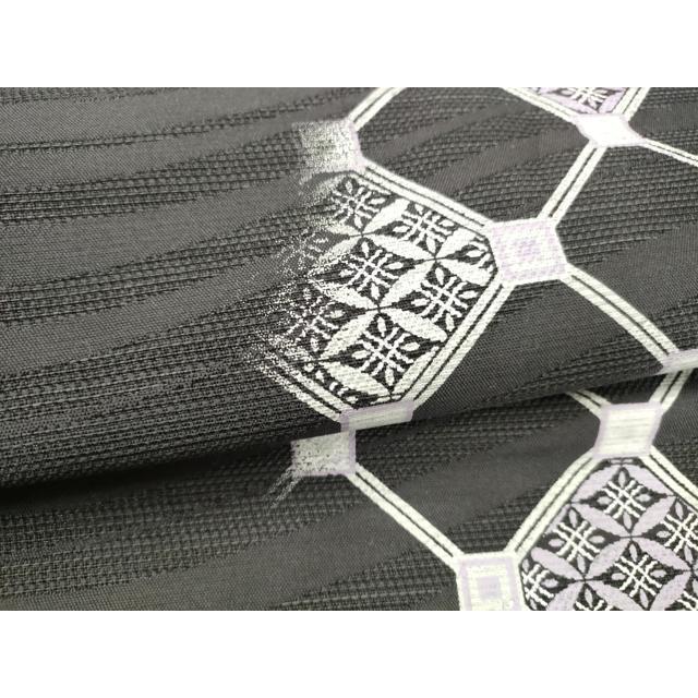 平和屋着物●九寸名古屋帯　蜀江文　黒地　やまと誂製　正絹　逸品　DAAZ4453cm 平和屋着物○九寸名古屋帯 蜀江文 黒地 やまと誂製 正絹 逸品