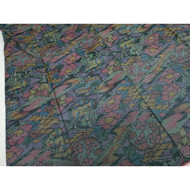 平和屋着物○本場大島紬 松皮菱草花文 正絹 逸品 未使用 DAAZ7149ud