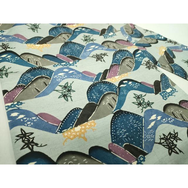 琉球びんがた　紫　竹　梅　鳥　着物　正絹　名渡山　紅型 琉球びんがた 紫 竹 梅 鳥 着物 正絹 名渡山 紅型 - メルカリ