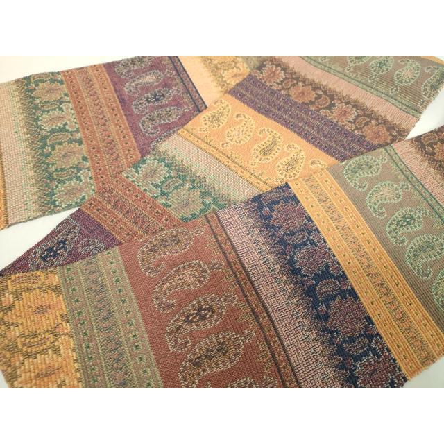 平和屋着物●織物一筋名門　織悦　半幅帯　ペイズリー花文　正絹　逸品　DABA1856ps