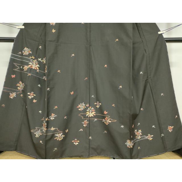 平和屋着物○中国三大刺繍 スワトウ刺繍 汕頭刺繍 訪問着 本場大島紬
