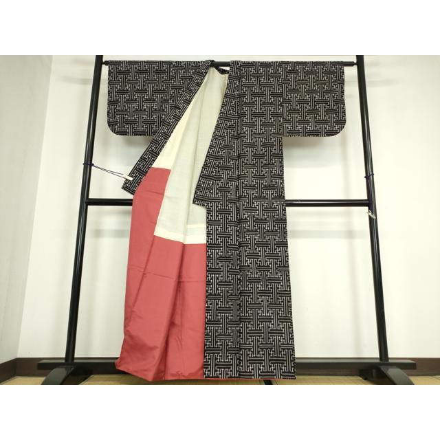 平和屋着物○久留米絣 秋名バラ柄 綿 逸品 DABA4911az : 平和屋ヤフー