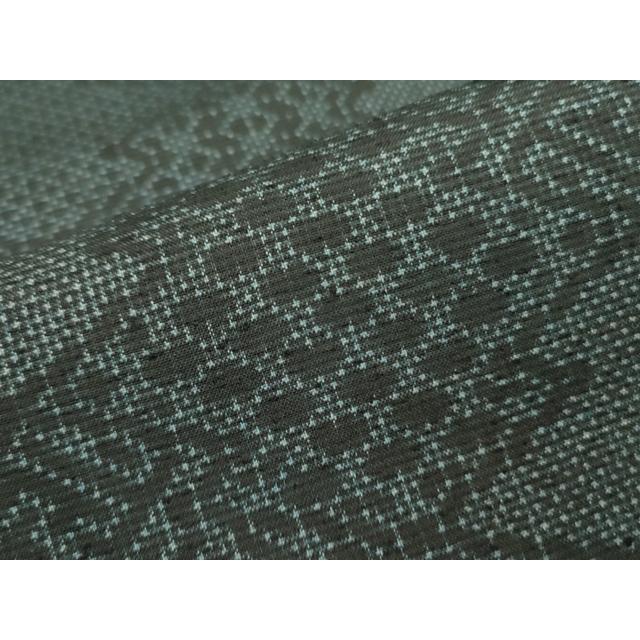 平和屋着物▽本場大島紬　薩摩結城　単衣　草葉文　正絹　逸品　AAAZ1654fy 平和屋着物□本場大島紬 薩摩結城 松皮菱吉祥文 正絹 逸品 DABA6717op