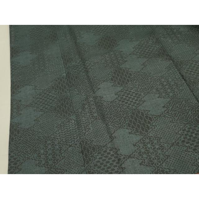 平和屋着物●本場大島紬　薩摩結城　草花文　正絹　逸品　未使用　AABH3075ph 平和屋着物○本場大島紬 薩摩結城 草花文 正絹 逸品 未使用 AABH3075ph